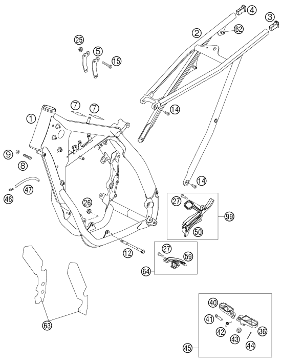 CADRE POUR 250 SX-F 2007 (EU)