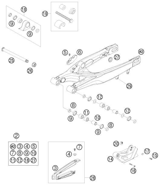 BRAS OSCILLANT POUR 125 SX 2007 (EU)