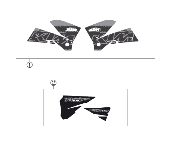 KIT DECO POUR 250 EXC F 2007 EU
