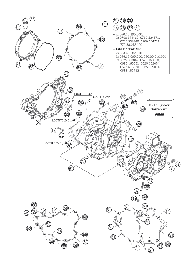 CARTER MOTEUR POUR 250 SX-F 2007 (EU)