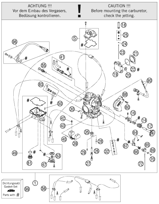 CARBURATEUR POUR 250 SX-F 2007 (EU)