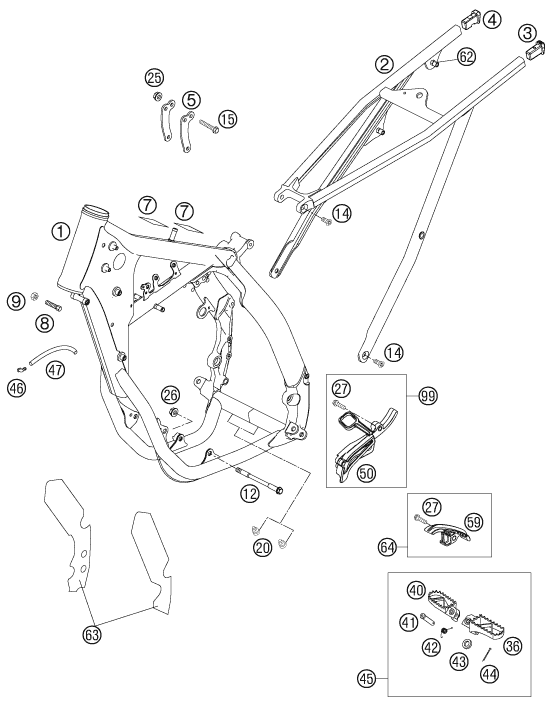 CADRE POUR 450 SX-F 2007 (EU)