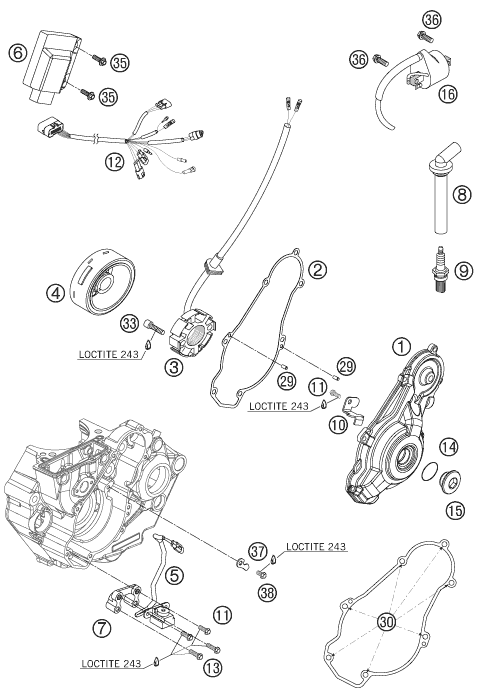 SYSTEME DE ALLUMAGE POUR 450 SXS F 2007 EU