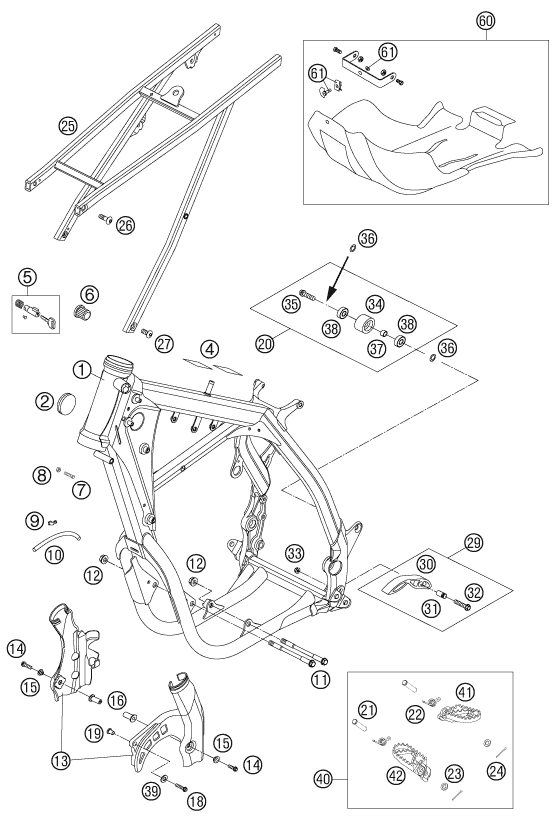 CADRE POUR 400 EXC FACTORY RACING EU