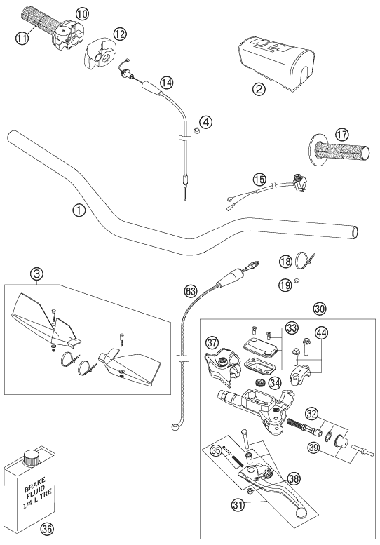 GUIDON ARMATURES POUR 250 SXS 2007 (EU)