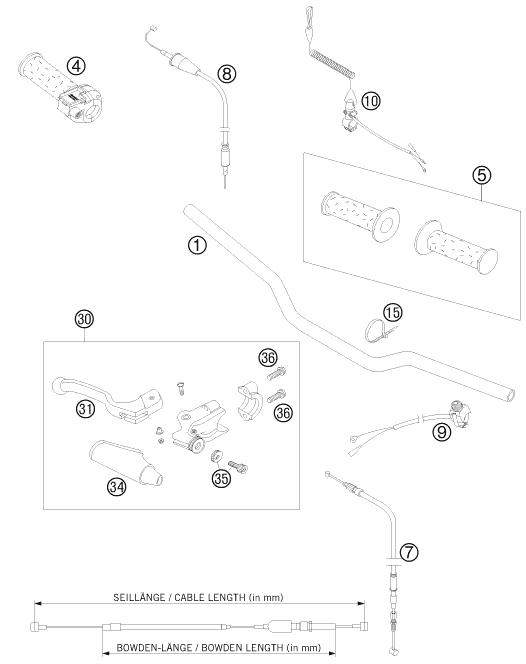 GUIDON ARMATURES POUR 50 MINI ADVENTURE 2008 (EU)