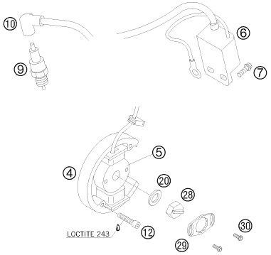 SYSTEME DE ALLUMAGE POUR 50 SUPERMOTO 2006 EU