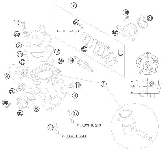 CYLINDRE POUR 65 SX 2008 EU