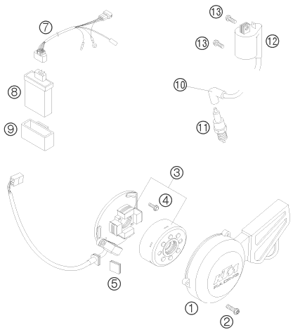 SYSTEME DE ALLUMAGE POUR 65 SX (EU)