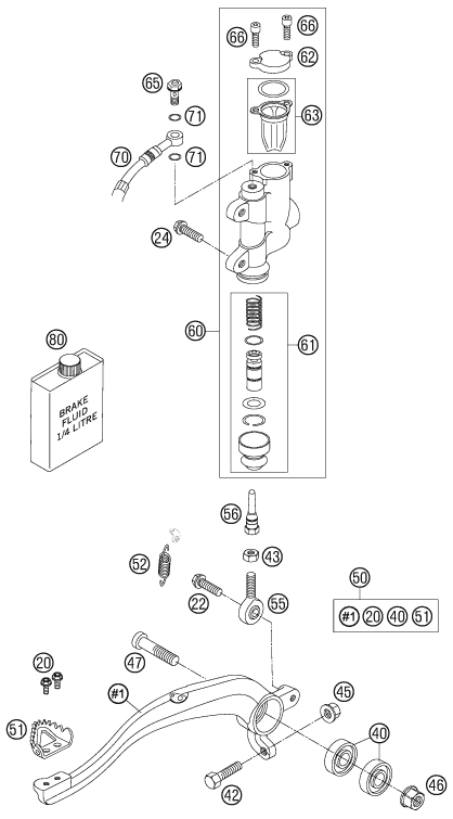 SYSTEME DE FREIN ARRIERE POUR 85 SX 1714 2011 EU