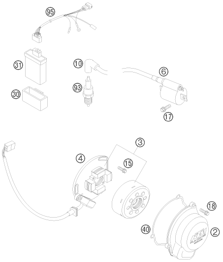 SYSTEME DE ALLUMAGE POUR 85 SX 1916 2010 EU