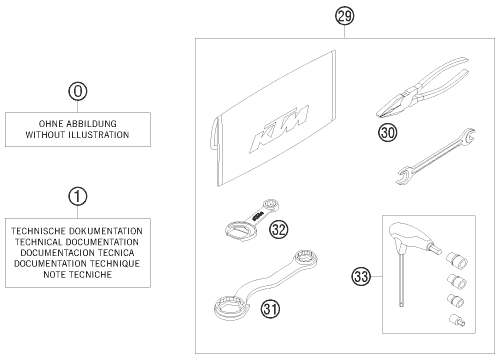 PIECES JOINTES POUR 250 XC 2011 (EU/US)