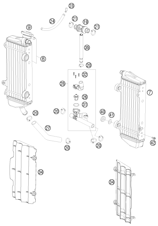 SYSTEME DE REFROIDISSEMENT POUR 200 EXC 2008 (EU)