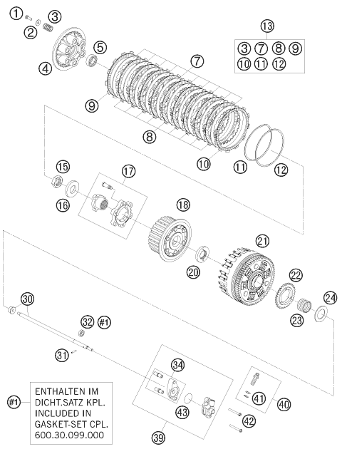 EMBRAYAGE POUR 990 ADV. LIM. EDIT. OR ABS 11 (EU)