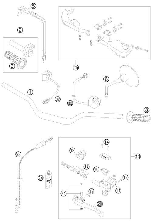 GUIDON ARMATURES POUR 990 ADVENTURE S 2008 (AU/GB)