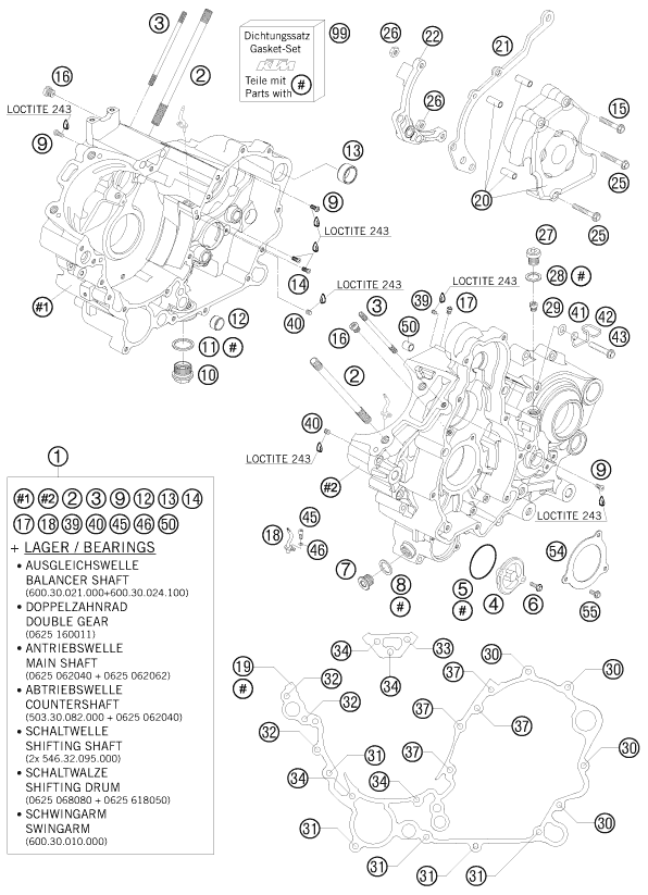 CARTER MOTEUR POUR 990 ADVENTURE BLACK ABS 2008 (AU/GB)