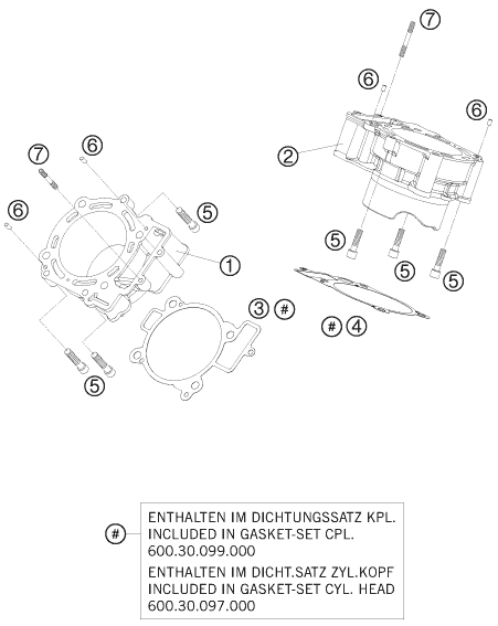 CYLINDRE POUR 990 SUPER DUKE R 2008 (AU/GB)