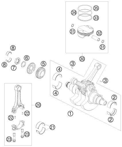 VILEBREQUIN PISTON POUR 990 SUPER DUKE R 2010 EU