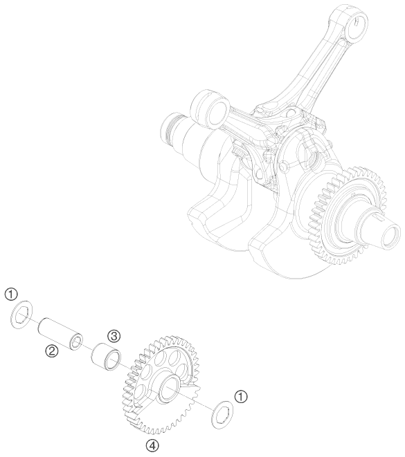 ARBRE DEQUILIBRAGE POUR 1190 RC 8 BLACK 2009 FR