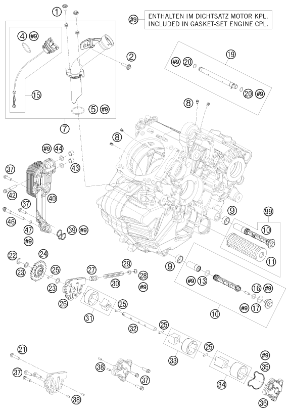 SYSTEME DE LUBRIFICATION POUR 1190 RC 8 ORANGE 2008 EU