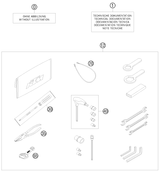 PIECES JOINTES POUR 990 SUPER DUKE R 2010 (AU/GB)