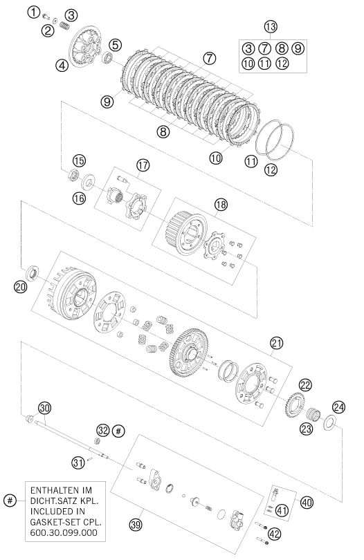 EMBRAYAGE POUR 950 SUPERMOTO R 2008 (AU/GB)