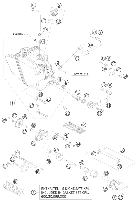 SYSTEME DE LUBRIFICATION POUR 950 SUPERMOTO R 2008 EU