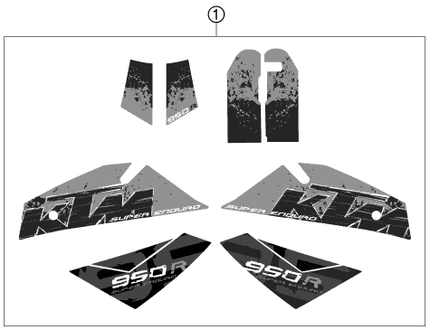 KIT DECO POUR 950 SUPER ENDURO R 2008 EU