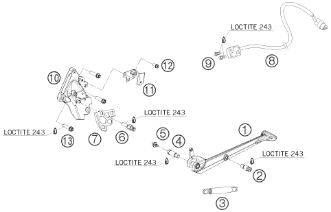 BEQUILLE LATERALE  BEQUILLE CENTRALE POUR 1190 RC 8 R 2009 EU