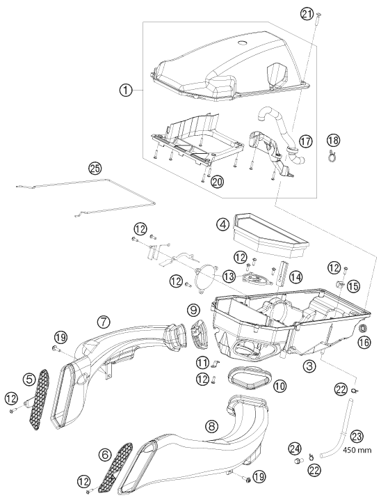 FILTRE A AIR POUR 1190 RC 8 BLACK 2009 (EU)