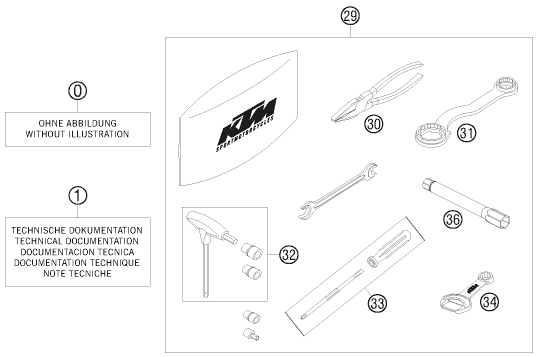 PIECES JOINTES POUR 690 SUPERMOTO BLACK 2008 (EU)