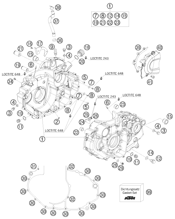 CARTER MOTEUR POUR 690 SUPERMOTO LIM.ED 2009 (EU)