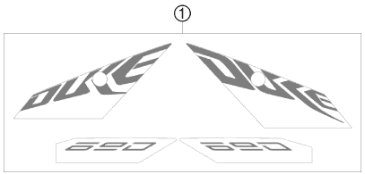 KIT DECO POUR 690 DUKE BLACK 2009 (AU/GB)