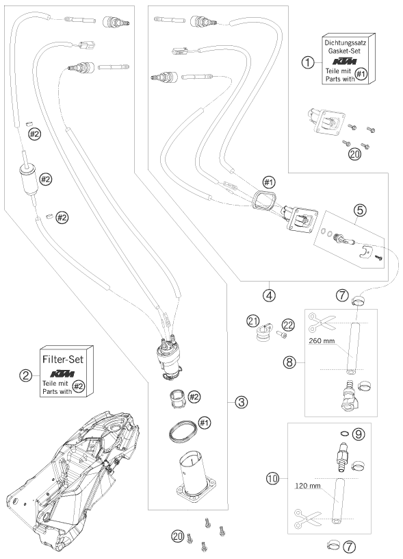 POMPE A ESSENCE POUR 690 ENDURO 2010 AUGB