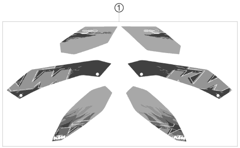 KIT DECO POUR 690 ENDURO 08 EU