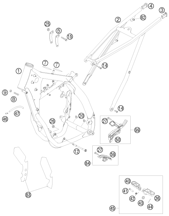 CADRE POUR 250 SX-F 2008 (EU)