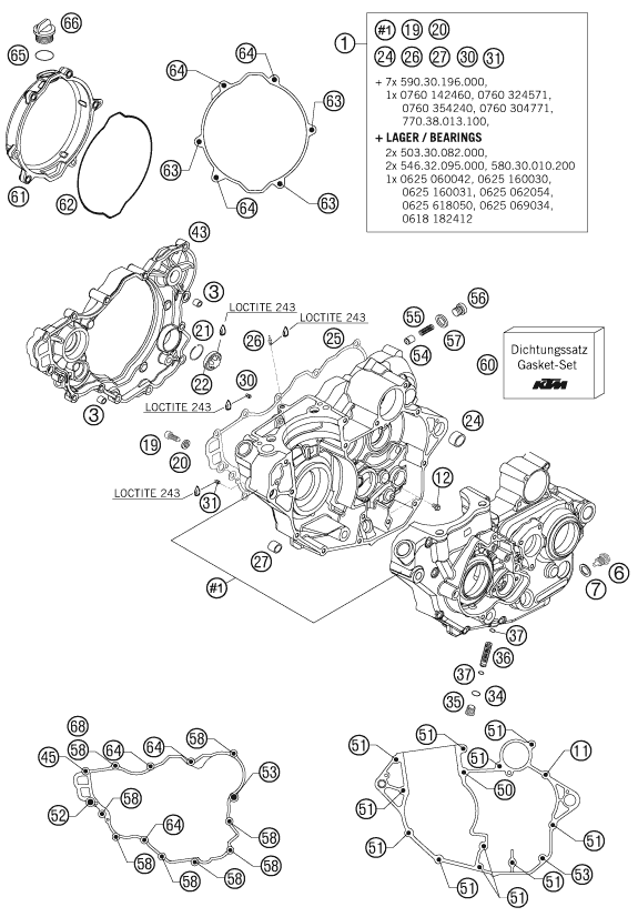 CARTER MOTEUR POUR 250 SX-F 2008 (EU)