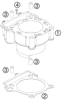 CYLINDRE POUR 250 SXS-F 2008 (EU)