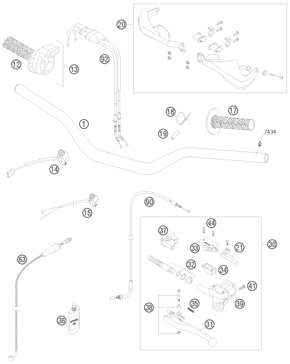 GUIDON ARMATURES POUR 450 SMR 2008 EU