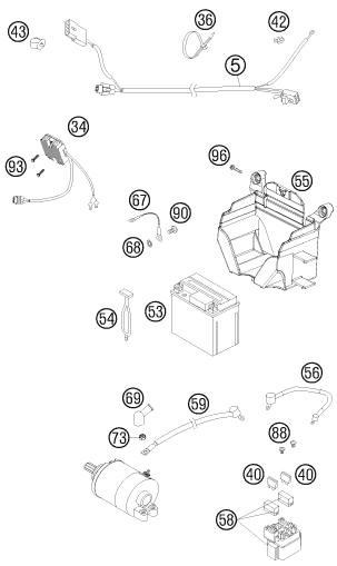 FAISCEAU DE CABLES POUR 450 SXS-F 2008 (EU)