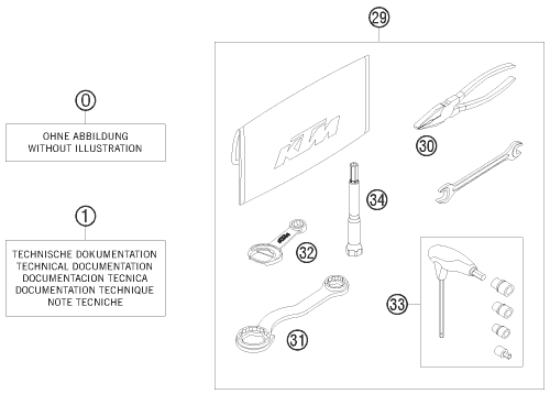 PIECES JOINTES POUR 505 XC F 2009 EU