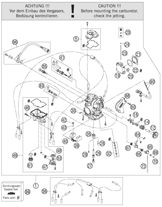 CARBURATEUR POUR 450 SMR 2008 (EU)