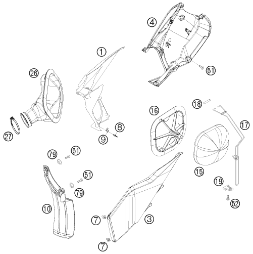 FILTRE A AIR POUR 450 SX F 2009 EU