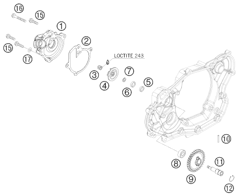 POMPE A EAU POUR 450 EXC FACTORY EDIT 2011 EU