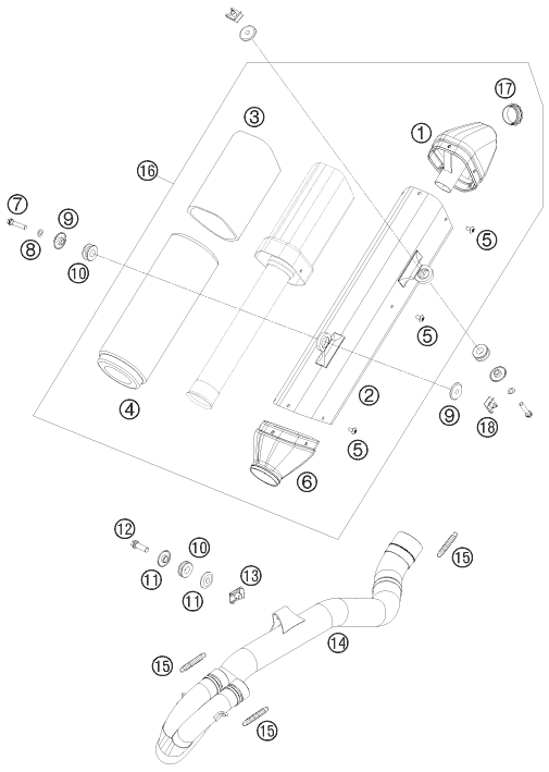 SYSTEME DECHAPPEMENT POUR 525 XC ATV 2009 EU