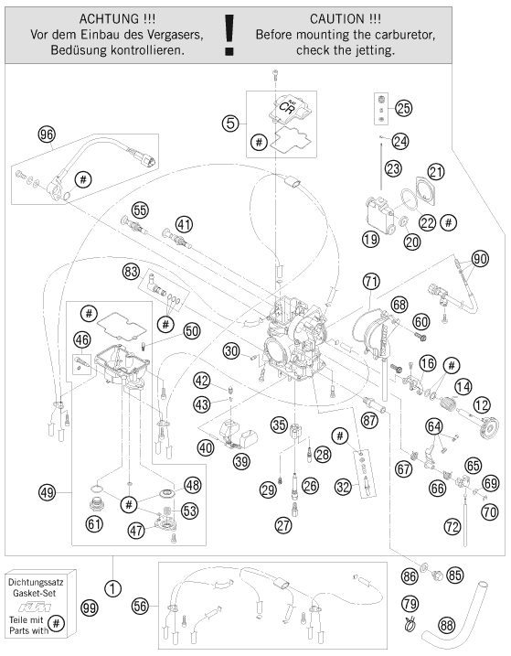 CARBURATEUR POUR 450 XC ATV 2008 (EU)