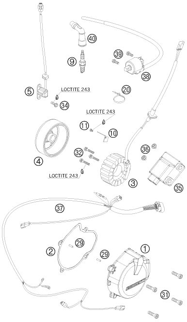 SYSTEME DE ALLUMAGE POUR 450 XC ATV 2008 (EU)