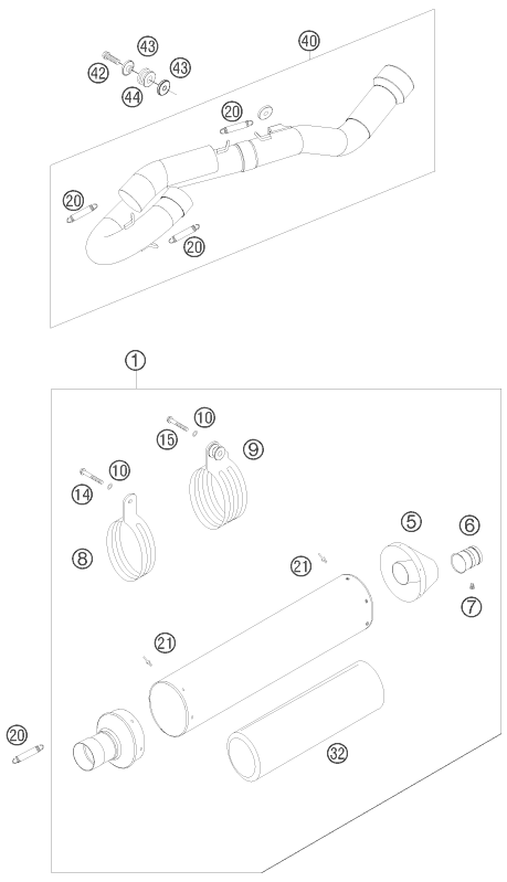 SYSTEME D ECHAPPEMENT POUR 250 SXS-F 2008 (EU)