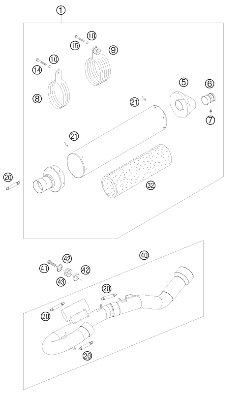 SYSTEME DECHAPPEMENT POUR 450 SXS-F 2008 (EU)