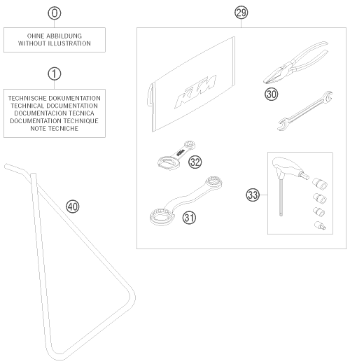 PIECES JOINTES POUR 125 SXS 2008 EU